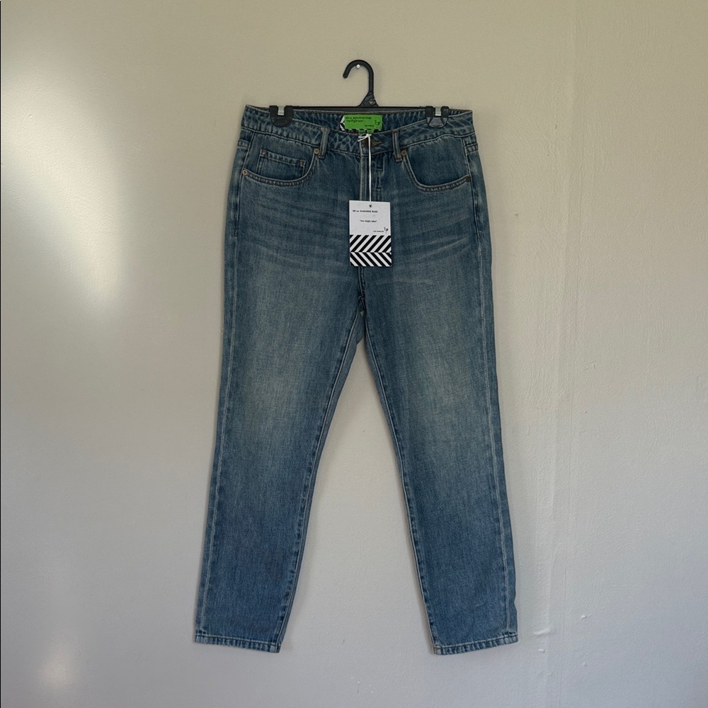 NWT Sandrine Rose Indigo Dark Blue Distressed Jeans 29